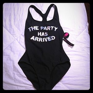 NWT Silver and black 'Party' one piece